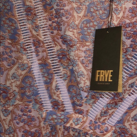 NWT Frye Violet printed blouse,Size M - Picture 5 of 7